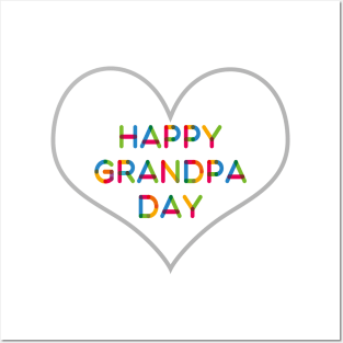Happy Grandpa Day. Matching Grandpa Posters and Art